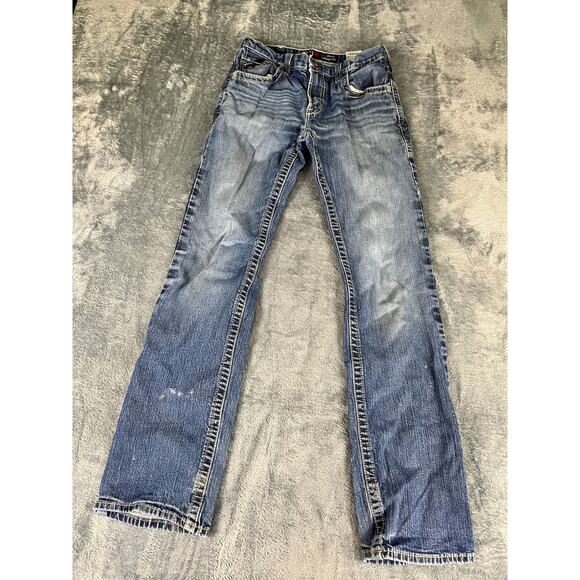 Ariat M5 Straight Leg Jeans 30x36 Blue Denim Made in Mexico Good Condition - Picture 1 of 10